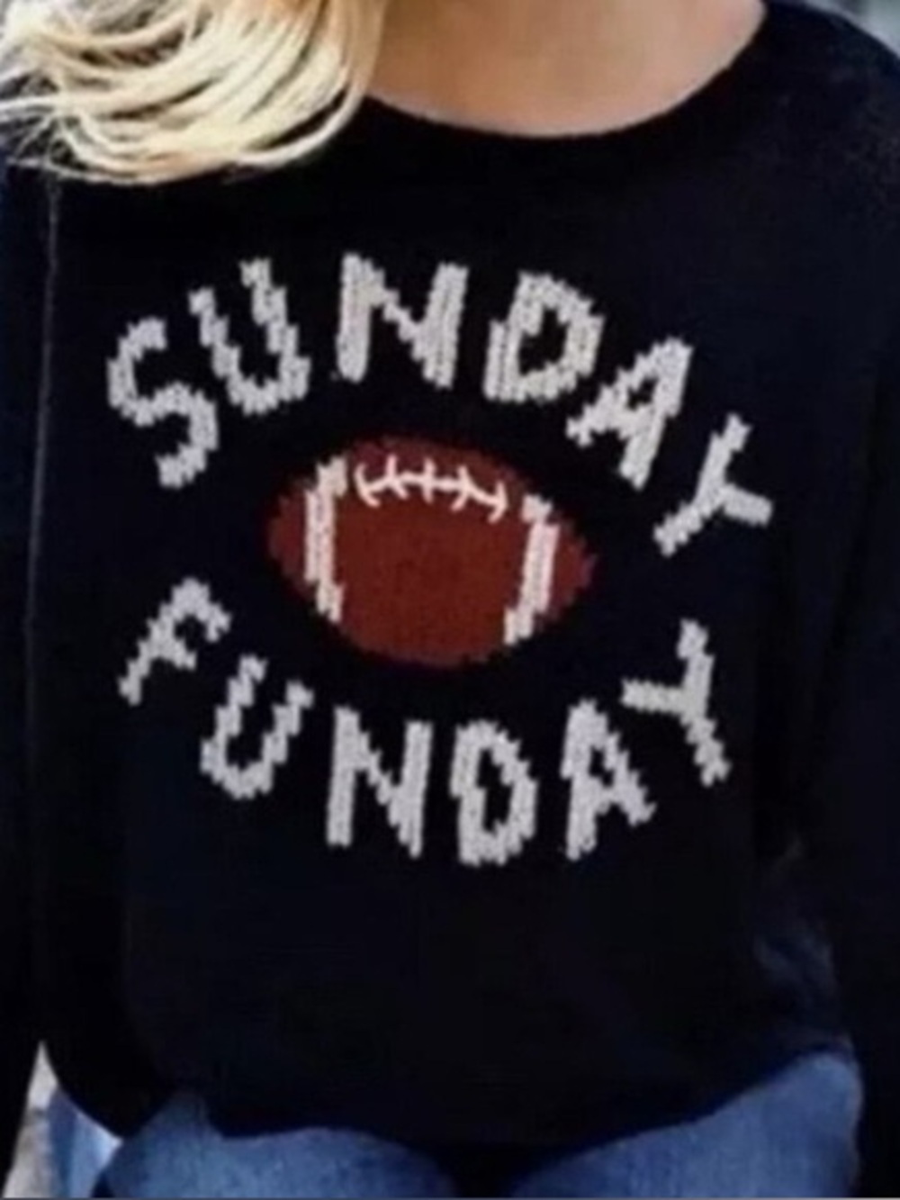 Wooden Ships Sunday Funday Women’s Open Knit Sweater Navy Blue size Small Medium